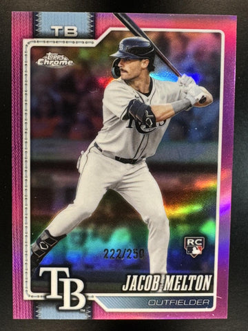 2026 Topps Chrome Jacob Melton #245 Pink Refractor 222/250 RC Rays