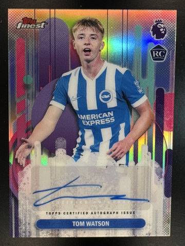 2025-26 Topps Finest Premier League Tom Watson #FA-TW Auto Brighton & Hove