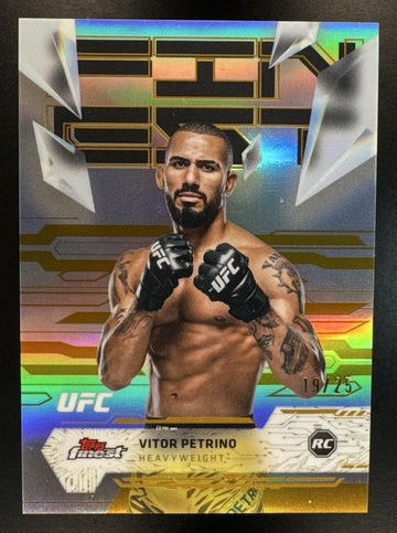 2025 Topps UFC Finest Vitor Petrino #162 Gold Refractor /25 Uncommon RC