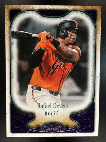 2026 Topps Tier One Rafael Devers #63 2 Purple Foil 4/75 Giants