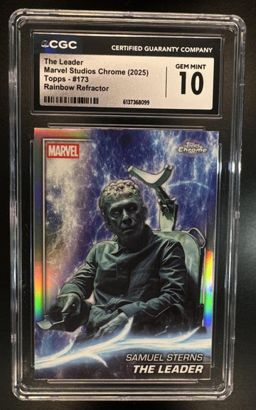 2025 Topps Chrome Marvel Studios The Leader #173 Rainbow Refractor CGC 10