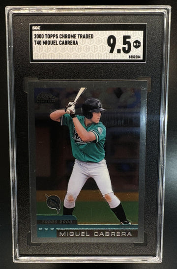 2000 Topps Chrome Traded & Rookies Miguel Cabrera #T40 RC Marlins SGC 9.5