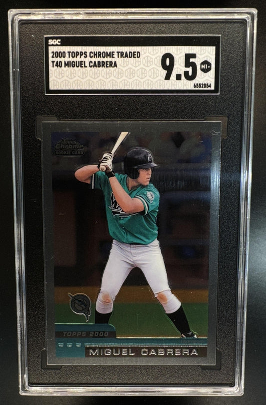 2000 Topps Chrome Traded & Rookies Miguel Cabrera #T40 RC Marlins SGC 9.5
