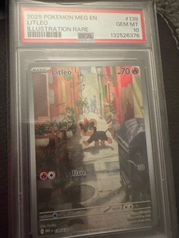 2025 Pokemon Mega Evolution Litleo Illustration Rare 139/132 PSA 10
