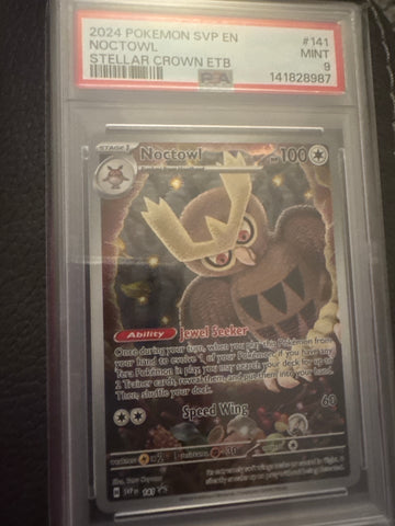 Pokemon Noctowl SVP141 PSA 9