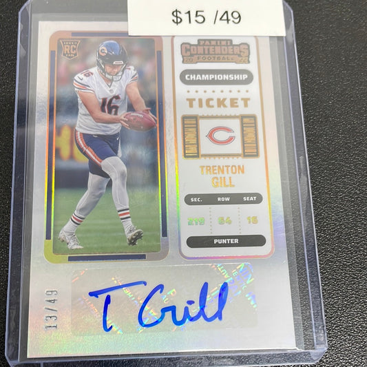 2022 Contenders Trenton Gill auto /49