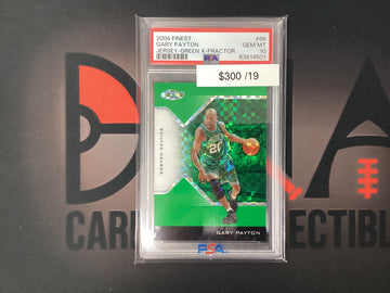 2004 NBA Gary Payton Topps Finest Green X-Fractor /19 PSA 10