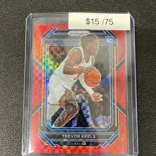 2022-23 NBA Prizm Trevor Keels Red Hyper Rookie /75