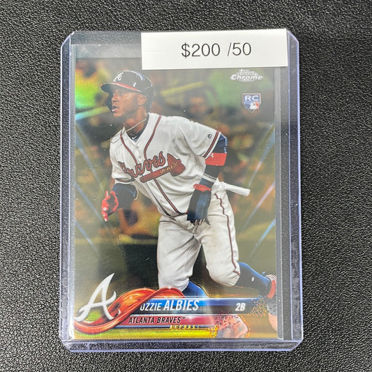 2018 Ozzie Albies Topps Chrome /50