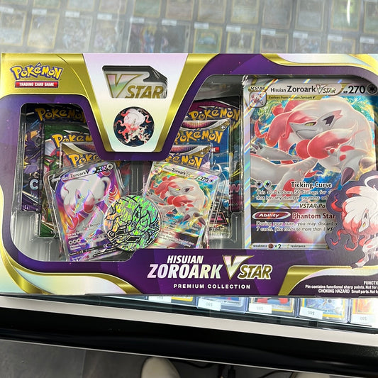 Pokemon Hisuian Zoroark VStar Premium collection box