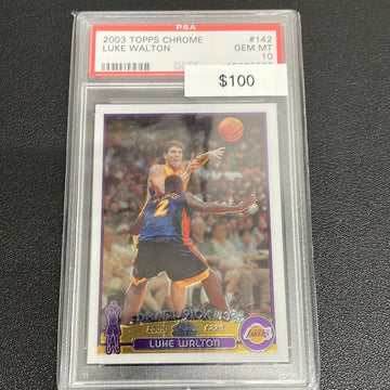 2003 NBA Luke Walton Topps Chrome Rookie PSA 10