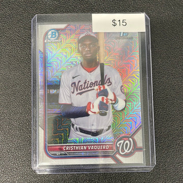 2022 MLB 1st Bowman Chrom Mojo Refractor Christian Vaquero