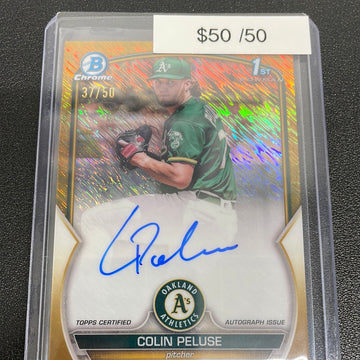 2023 Bowman Chrome Colin Peluse auto /50