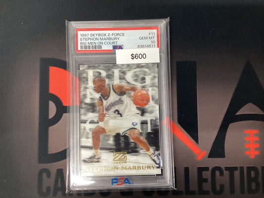 1997 NBA Stephon Marbury Skybox Z-Force Big Men On Court PSA 10