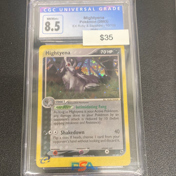 Pokémon Mightyena 10/109 CGC 8.5