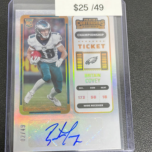 2022 Contenders Britain Covey auto /49