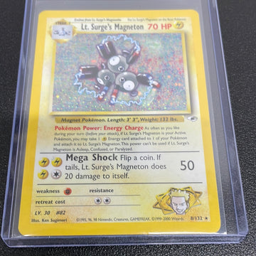 Pokemon Lt Surge’s Magneton Holo 8/132 Gym Heroes