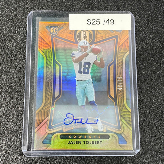 2022 NFL Gold Standard Jalen Tolbert Rookie Auto /49