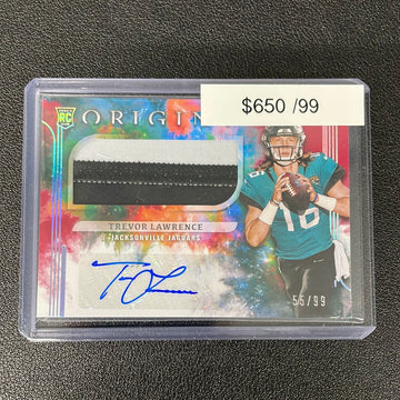 2021 NFL Origins Trevor Lawrence Rookie Patch Auto /99