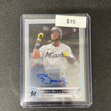 2022 MLB Topps Chrome Rookie Auto Bryan De La Cruz