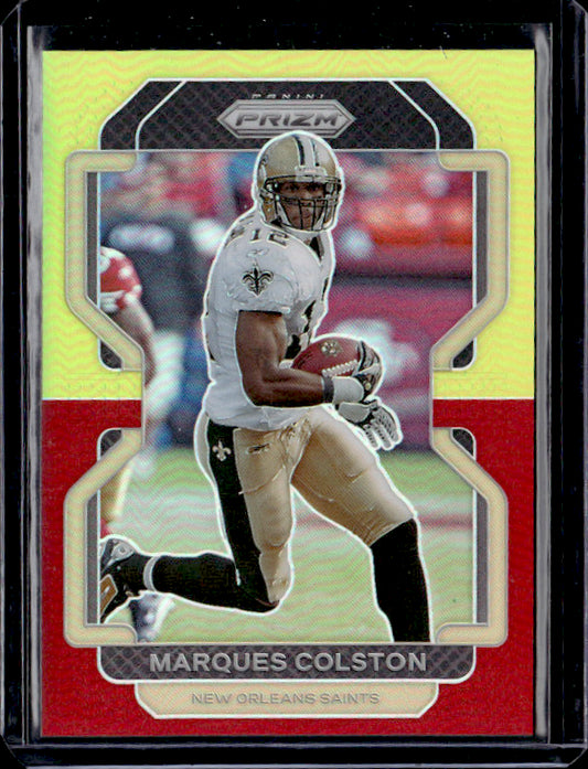 2021 Panini Prizm #310 Marques Colston Red & Yellow near mint