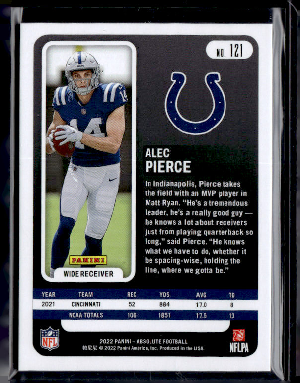 2022 Panini Absolute #93 Alec Pierce /25 Green near mint