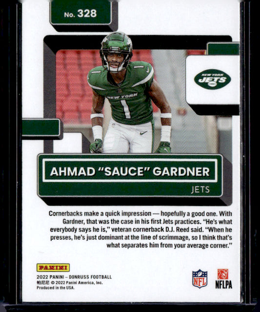 2022 Donruss #381 Ahmad "Sauce" Gardner Blue Press Proof