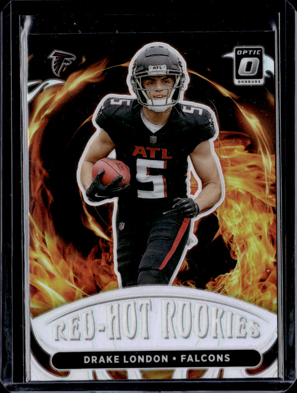 2022 Optic # Drake London Red hot rookies 