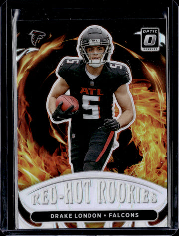 2022 Optic # Drake London Red hot rookies 