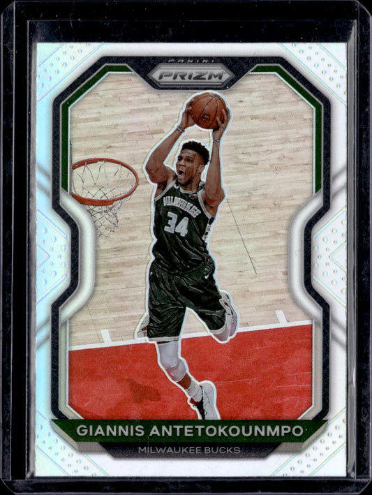 2020 Panini Prizm #111 Giannis Antetokounmpo Silver Prizms