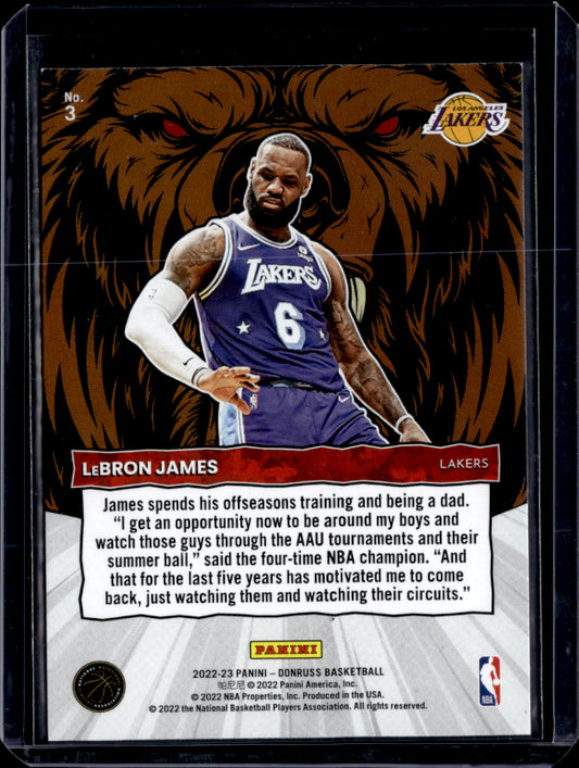 2022 Donruss #3 Lebron James Unleashed