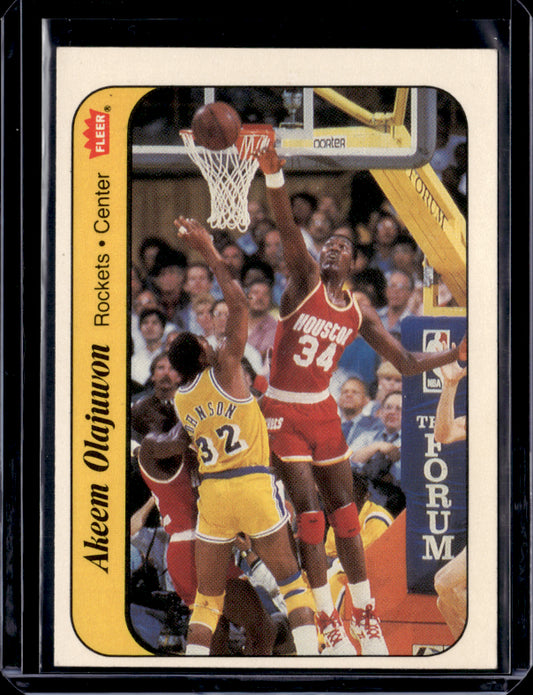 1986 Fleer #9 Akeem Olajuwon Stickers