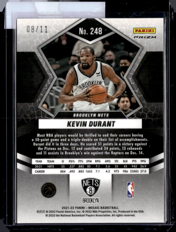 2022 Mosaic #248 Kevin Durant pink swirll