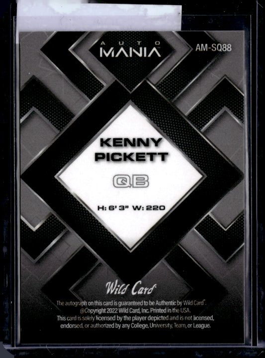 2022 Wild Card Mania #AM-SQ22 Kenny Picket /10