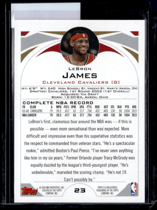 2004 Topps #23 LeBron James