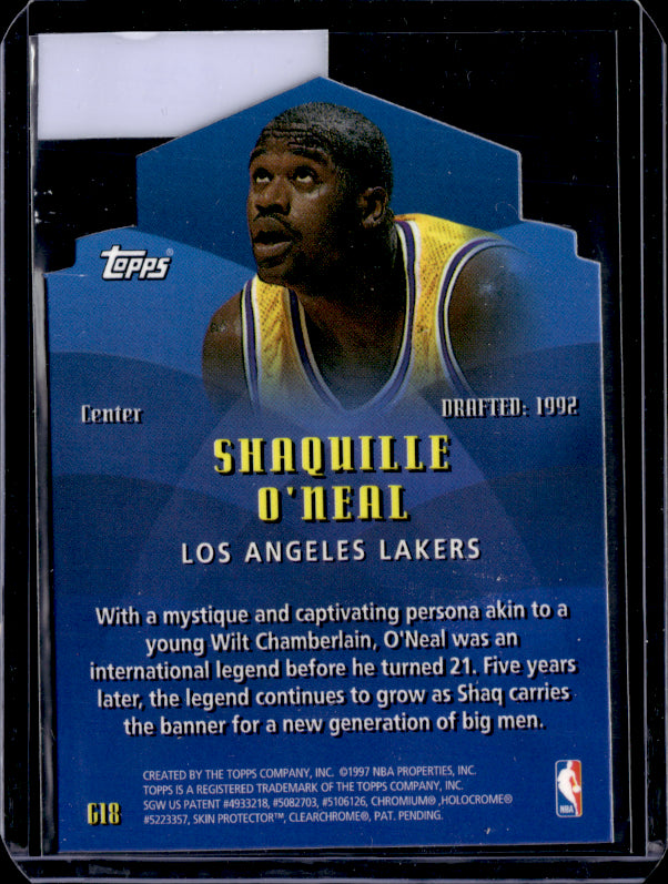 1997 Topps #G18 Shaquille O'Neal die cut Generations