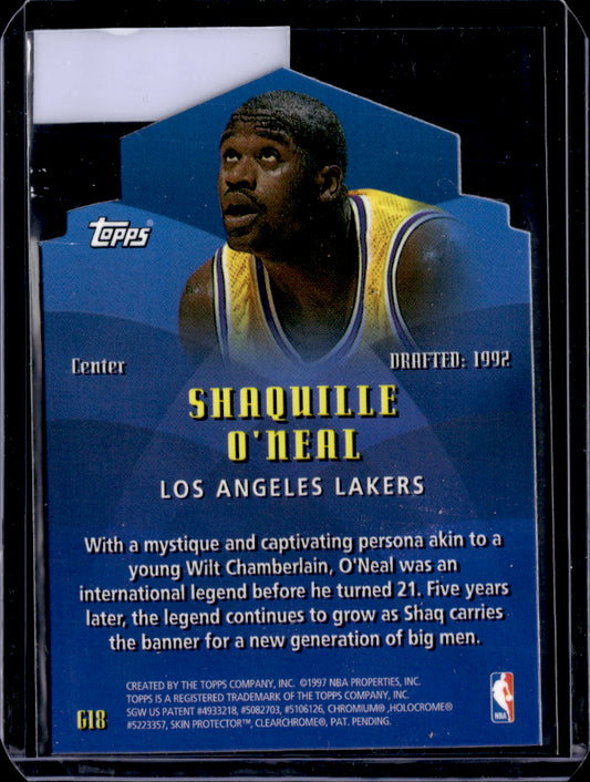 1997 Topps #G18 Shaquille O'Neal die cut Generations