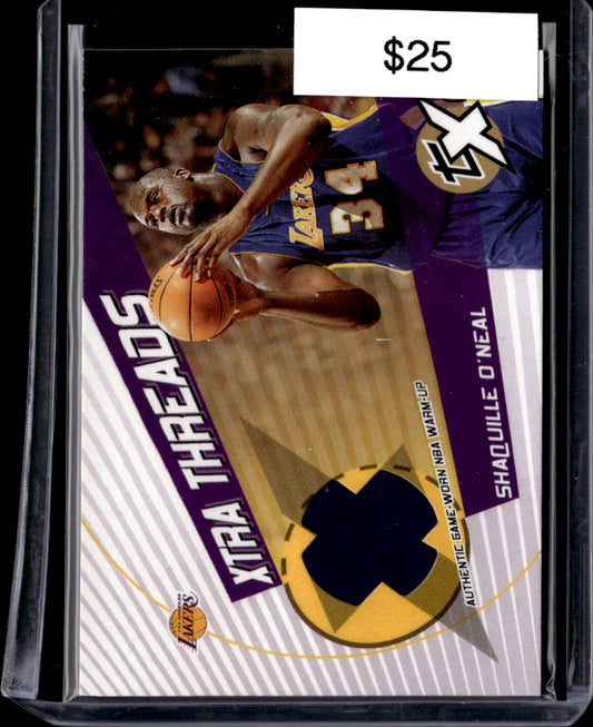 2002 Topps Xpectations #XT-SO Shaquille O'Neal Xtra Threads Relics