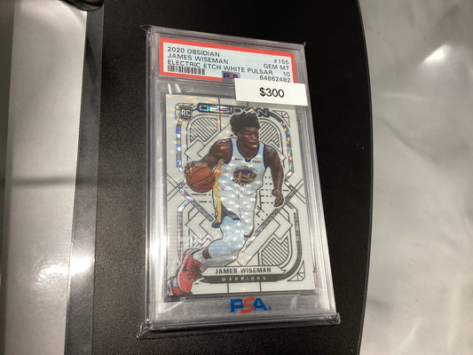 2020 NBA Obsidian James Wiseman Electric Etch White Pulsar Psa 10