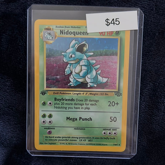 Pokémon Nidoqueen 1st edition holo Fossil 7/64