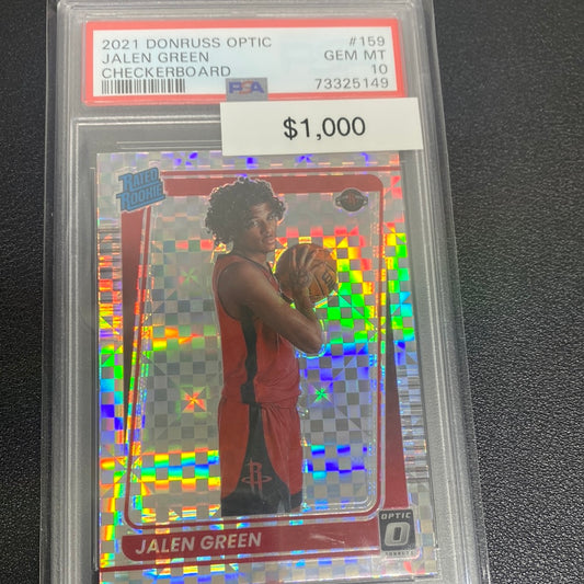 2021 NBA Optic Jalen Green Checkerboard PSA 10