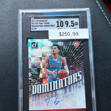 2019-20 Donruss Trae Young Dominators Auto /99 SGC 9.5