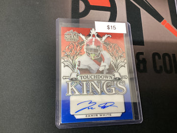 2022 Leaf Metal Draft Touchdown Kings Zamir White Auto /10