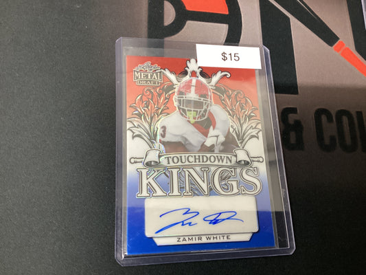 2022 Leaf Metal Draft Touchdown Kings Zamir White Auto /10