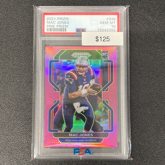 2021 NFL Prizm Mac Jones Pink Prizm PSA 10