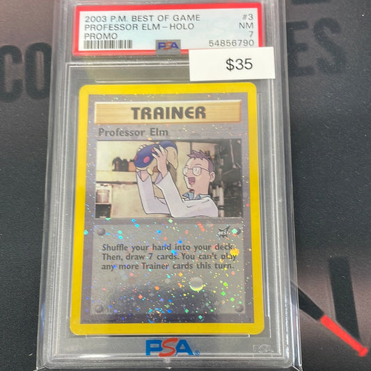 Pokemon Trainer Professor Elm Holo PSA 7