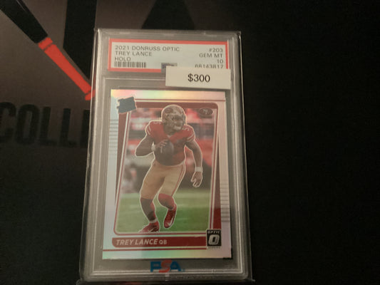 2021 Donruss Optic Trey Lance Holo PSA 10