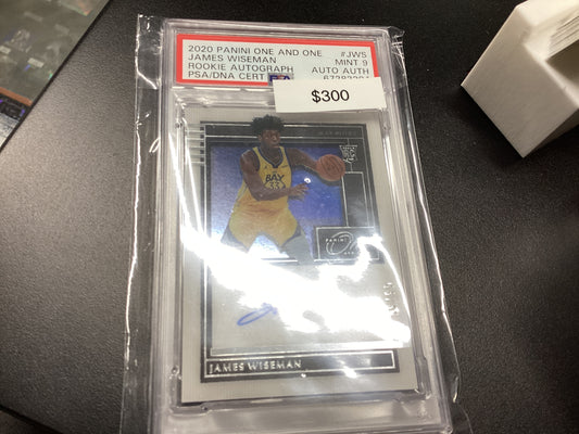 2020 NBA Panini One James Wiseman Auto /99 PSA 9