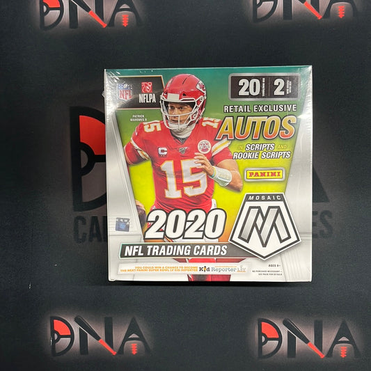 2020 Mosaic Mega NFL pink fluorescent or reactive blue