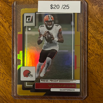 2022 Donruss Deshaun Watson gold /25